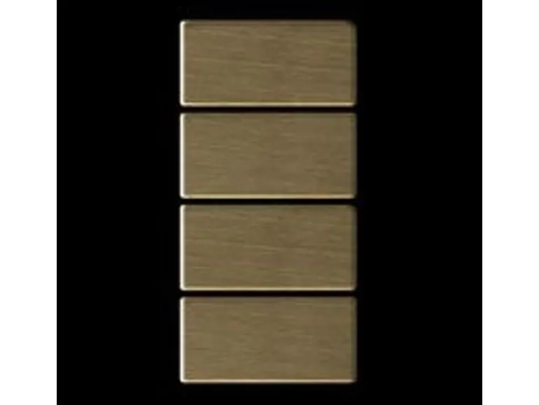 ALLOY Mosaik Fliese Massiv Metall Titan Gebürstet Gold 1,6mm Stark Bauhaus-ti-gb 1 Paket mit 10 Matten 1,05 m2 Gold