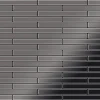 ALLOY Mosaik Fliese Massiv Metall Titan Hochglanz Dunkelgrau 1,6mm Deedee-ti-sm 1 Paket mit 10 Matten 0,63 m2 Grau