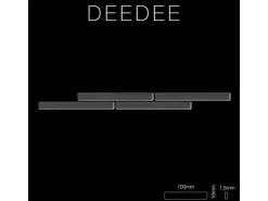 ALLOY Mosaik Fliese Massiv Metall Titan Hochglanz Dunkelgrau 1,6mm Deedee-ti-sm 1 Paket mit 10 Matten 0,63 m2 Grau