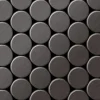 ALLOY Mosaik Fliese Massiv Metall Titan Gebürstet Dunkelgrau 1,6mm Stark Dollar-ti-sb 1 Paket mit 10 Matten 0,88 m2 Grau