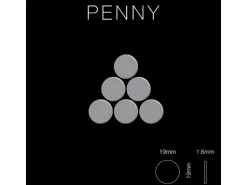 ALLOY Mosaik Fliese Massiv Metall Edelstahl Hochglanz Grau 1,6mm Penny-s-s-m 1 Paket mit 10 Matten 0,88 m2 Grau