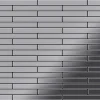 ALLOY Mosaik Fliese Massiv Metall Edelstahl Hochglanz Grau 1,6mm Deedee-s-s-m 1 Paket mit 10 Matten 0,63 m2 Grau