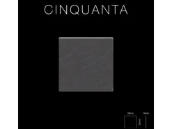 ALLOY Mosaik Fliese Massiv Metall Titan Gebürstet Dunkelgrau 1,6mm Cinquanta-ti-sb 1 Paket mit 10 Matten 0,94 m2 Grau