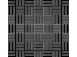 ALLOY Mosaik Fliese Massiv Metall Titan Gebürstet Dunkelgrau 1,6mm Basketweave-ti-sb 1 Paket mit 10 Matten 0,82 m2 Grau