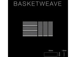 ALLOY Mosaik Fliese Massiv Metall Titan Gebürstet Dunkelgrau 1,6mm Basketweave-ti-sb 1 Paket mit 10 Matten 0,82 m2 Grau