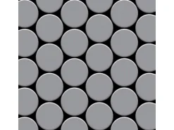 ALLOY Mosaik Fliese Massiv Metall Edelstahl Gebürstet Grau 1,6mm Stark Medallion-s-s-b 1 Paket mit 10 Matten 0,73 m2 Grau