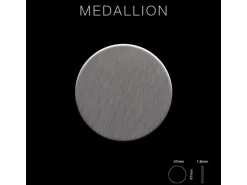 ALLOY Mosaik Fliese Massiv Metall Edelstahl Gebürstet Grau 1,6mm Stark Medallion-s-s-b 1 Paket mit 10 Matten 0,73 m2 Grau