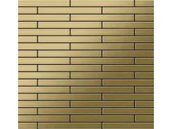 ALLOY Mosaik Fliese Massiv Metall Titan Gebürstet Gold 1,6mm Stark Deedee-ti-gb 1 Paket mit 10 Matten 0,63 m2 Gold