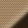 ALLOY Mosaik Fliese Massiv Metall Titan Gebürstet Kupfer 1,6mm Herringbone-ti-ab 1 Paket mit 10 Matten 0,85 m2 Kupfer