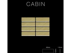 ALLOY Mosaik Fliese Massiv Metall Titan Gebürstet Gold 1,6mm Stark Cabin-ti-gb 1 Paket mit 10 Matten 1,01 m2 Gold