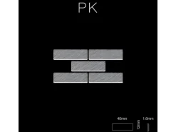 ALLOY Mosaik Fliese Massiv Metall Edelstahl Gebürstet Grau 1,6mm Stark Pk-s-s-b 1 Paket mit 10 Matten 0,88 m2 Grau