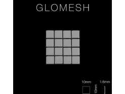 ALLOY Mosaik Fliese Massiv Metall Edelstahl Hochglanz Grau 1,6mm Glomesh-s-s-m 1 Paket mit 10 Matten 1,07 m2 Grau