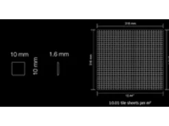 ALLOY Mosaik Fliese Massiv Metall Edelstahl Hochglanz Grau 1,6mm Glomesh-s-s-m 1 Paket mit 10 Matten 1,07 m2 Grau