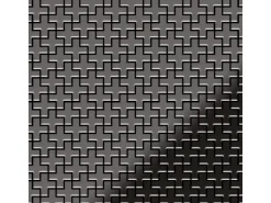 ALLOY Mosaik Fliese Massiv Metall Titan Hochglanz Dunkelgrau 1,6mm Swiss Cross-ti-sm 1 Paket mit 10 Matten 0,88 m2 Grau