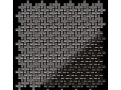 ALLOY Mosaik Fliese Massiv Metall Titan Hochglanz Dunkelgrau 1,6mm Swiss Cross-ti-sm 1 Paket mit 10 Matten 0,88 m2 Grau