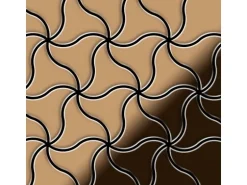 ALLOY Mosaik Fliese Massiv Metall Titan Hochglänzend Kupfer 1,6mm Stark Ninja-ti-am 1 Paket mit 10 Matten 0,67 m2 Kupfer