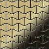 ALLOY Mosaik Fliese Massiv Metall Messing Gewalzt Gold 1,6mm Stark Kismet-bm 1 Paket mit 10 Matten 0,86 m2 Gold