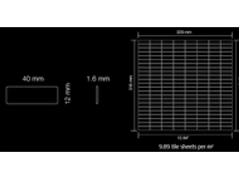ALLOY Mosaik Fliese Massiv Metall Edelstahl Marine Gebürstet Grau 1,6mm Cabin-s-s-mb 1 Paket mit 10 Matten 1,01 m2 Grau