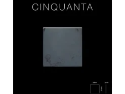 ALLOY Mosaik Fliese Massiv Metall Rohstahl Gewalzt Grau 1,6mm Stark Cinquanta-rs 1 Paket mit 10 Matten 0,94 m2 Grau