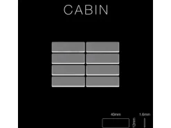 ALLOY Mosaik Fliese Massiv Metall Edelstahl Hochglanz Grau 1,6mm Cabin-s-s-m 1 Paket mit 10 Matten 1,01 m2 Grau