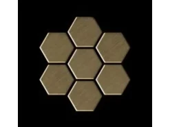 ALLOY Mosaik Fliese Massiv Metall Titan Gebürstet Gold 1,6mm Stark Honey-ti-gb 1 Paket mit 10 Matten 0,92 m2 Gold