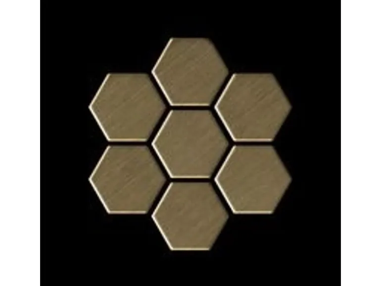 ALLOY Mosaik Fliese Massiv Metall Titan Gebürstet Gold 1,6mm Stark Honey-ti-gb 1 Paket mit 10 Matten 0,92 m2 Gold