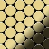 ALLOY Mosaik Fliese Massiv Metall Messing Gewalzt Gold 1,6mm Stark Medallion-bm 1 Paket mit 10 Matten 0,73 m2 Gold