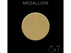 ALLOY Mosaik Fliese Massiv Metall Messing Gewalzt Gold 1,6mm Stark Medallion-bm 1 Paket mit 10 Matten 0,73 m2 Gold