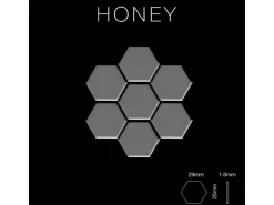 ALLOY Mosaik Fliese Massiv Metall Edelstahl Marine Hochglanz Grau 1,6mm Honey-s-s-mm 1 Paket mit 10 Matten 0,92 m2 Grau