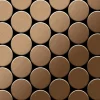 ALLOY Mosaik Fliese Massiv Metall Titan Gebürstet Kupfer 1,6mm Stark Medallion-ti-ab, 1 Paket mit 10 Matten 0,73 m2 Kupfer