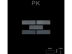 ALLOY Mosaik Fliese Massiv Metall Rohstahl Gewalzt Grau 1,6mm Stark Pk-rs 1 Paket mit 10 Matten 0,88 m2 Grau