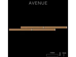 ALLOY Mosaik Fliese Massiv Metall Titan Hochglänzend Kupfer 1,6mm Stark Avenue-ti-am 1 Paket mit 10 Matten 0,74 m2 Kupfer