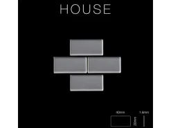 ALLOY Mosaik Fliese Massiv Metall Edelstahl Matt Grau 1,6mm Stark House-s-s-ma 1 Paket mit 10 Matten 0,98 m2 Grau