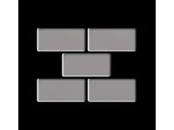 ALLOY Mosaik Fliese Massiv Metall Edelstahl Matt Grau 1,6mm Stark House-s-s-ma 1 Paket mit 10 Matten 0,98 m2 Grau