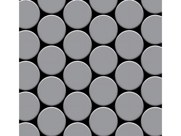 ALLOY Mosaik Fliese Massiv Metall Edelstahl Marine Gebürstet Grau Medallion-s-s-mb, 1 Paket mit 10 Matten 0,73 m2 Grau