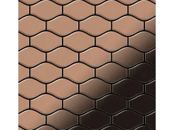 ALLOY Mosaik Fliese Massiv Metall Titan Hochglänzend Kupfer 1,6mm Stark Karma-ti-am 1 Paket mit 10 Matten 0,86 m2 Kupfer