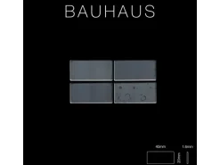 ALLOY Mosaik Fliese Massiv Metall Rohstahl Gewalzt Grau 1,6mm Stark Bauhaus-rs 1 Paket mit 10 Matten 1,05 m2 Grau