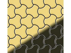ALLOY Mosaik Fliese Massiv Metall Messing Gewalzt Gold 1,6mm Stark Ubiquity-bm 1 Paket mit 10 Matten 0,75 m2 Gold