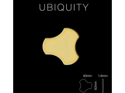 ALLOY Mosaik Fliese Massiv Metall Messing Gewalzt Gold 1,6mm Stark Ubiquity-bm 1 Paket mit 10 Matten 0,75 m2 Gold