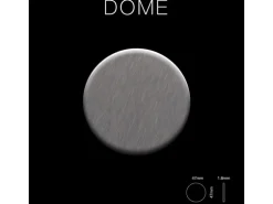 ALLOY Mosaik Fliese Massiv Metall Edelstahl Gebürstet Grau 1,6mm Stark Dome-s-s-b 1 Paket mit 10 Matten 0,73 m2 Grau