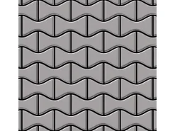 ALLOY Mosaik Fliese Massiv Metall Edelstahl Matt Grau 1,6mm Stark Kismet-s-s-ma 1 Paket mit 10 Matten 0,86 m2 Grau