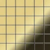 ALLOY Mosaik Fliese Massiv Metall Messing Gewalzt Gold 1,6mm Stark Cinquanta-bm 1 Paket mit 10 Matten 0,94 m2 Gold