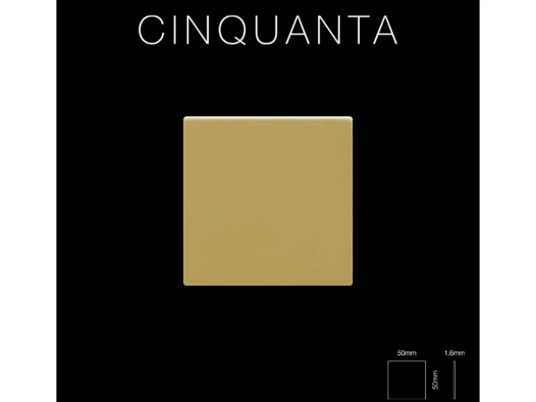 ALLOY Mosaik Fliese Massiv Metall Messing Gewalzt Gold 1,6mm Stark Cinquanta-bm 1 Paket mit 10 Matten 0,94 m2 Gold