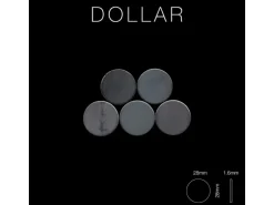 ALLOY Mosaik Fliese Massiv Metall Rohstahl Gewalzt Grau 1,6mm Stark Dollar-rs 1 Paket mit 10 Matten 0,88 m2 Grau