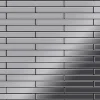 ALLOY Mosaik Fliese Massiv Metall Edelstahl Marine Hochglanz Grau 1,6mm Avenue-s-s-mm 1 Paket mit 10 Matten 0,74 m2 Grau