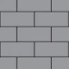 ALLOY Mosaik Fliese Massiv Metall Edelstahl Marine Hochglanz Grau 1,6mm Subway-s-s-mm 1 Paket mit 50 Matten 0,58 m2 Grau