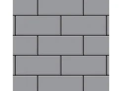 ALLOY Mosaik Fliese Massiv Metall Edelstahl Marine Hochglanz Grau 1,6mm Subway-s-s-mm 1 Paket mit 50 Matten 0,58 m2 Grau