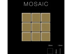 ALLOY Mosaik Fliese Massiv Metall Messing Gewalzt Gold 1,6mm Stark Mosaic-bm 1 Paket mit 10 Matten 1,04 m2 Gold