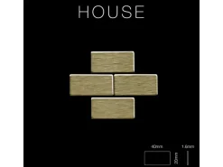 ALLOY Mosaik Fliese Massiv Metall Titan Gebürstet Gold 1,6mm Stark House-ti-gb 1 Paket mit 10 Matten 0,98 m2 Gold
