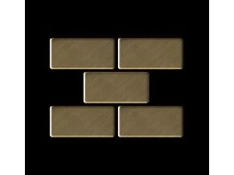 ALLOY Mosaik Fliese Massiv Metall Titan Gebürstet Gold 1,6mm Stark House-ti-gb 1 Paket mit 10 Matten 0,98 m2 Gold